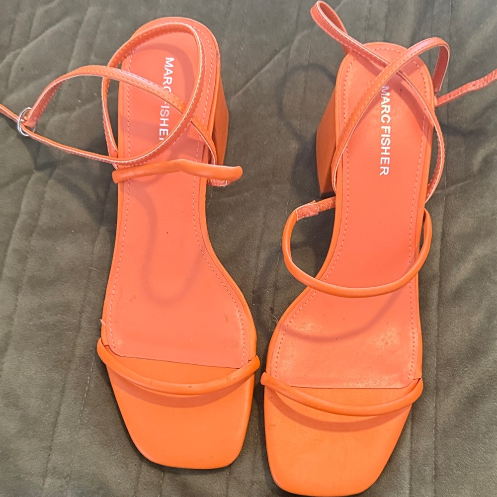 Marc Fisher Women's Bright Orange Heels
